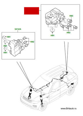 Khối van treo khí nén Range Rover L405 L494 OEM LR070246